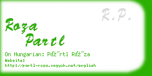 roza partl business card